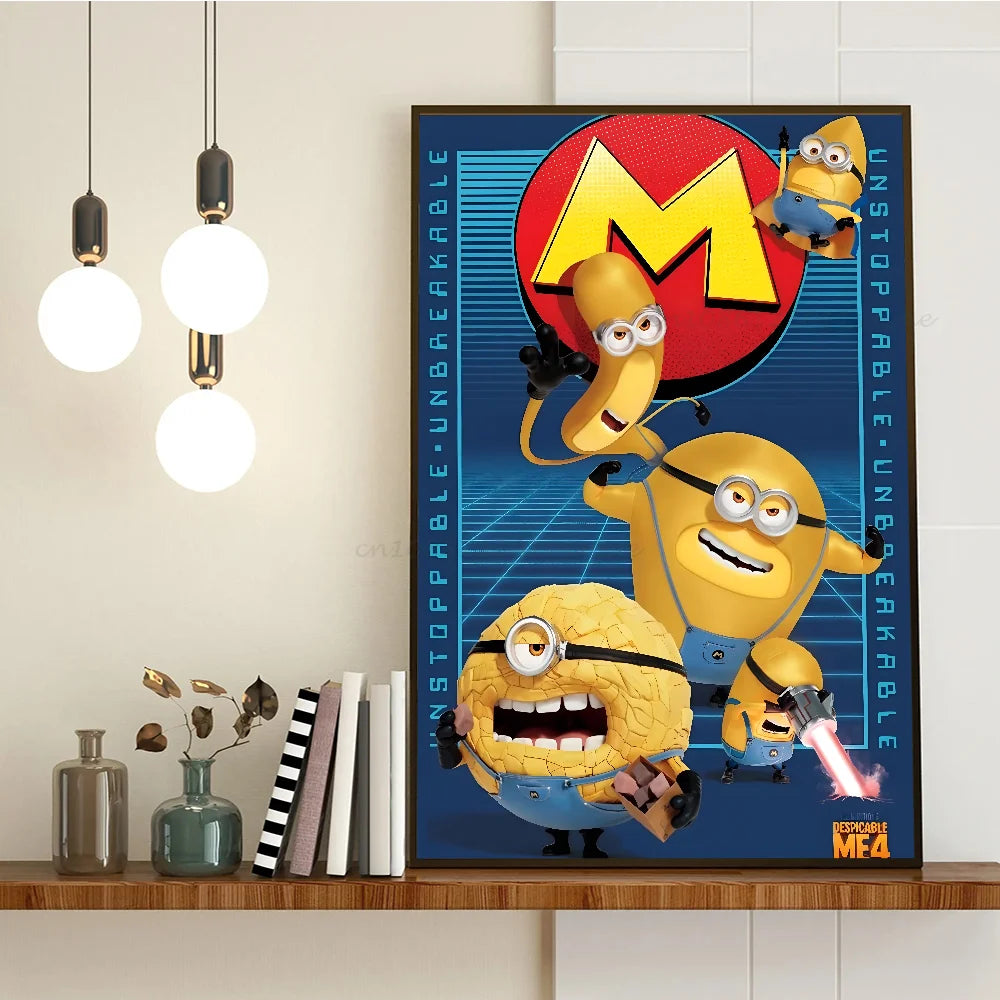 Movie D-Despicable Me 4 Poster Stickers Art Wall Murals Decor Game Room Decor Gifts Kawaii HD Painting