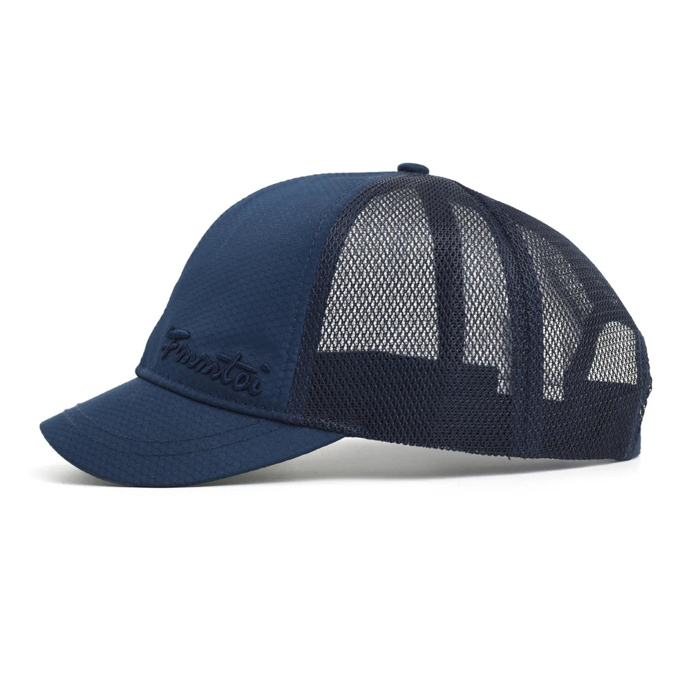 Summer Spring Short Brim Mesh Baseball Cap Men Women Breathable Dad Hat Adjustable Solid Trucker Style Low Profile Caps
