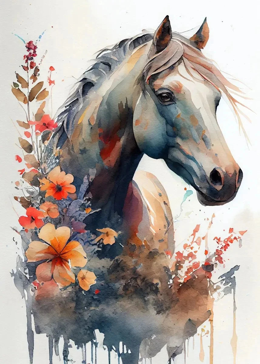 Classic Animal Running Horse Sunset Landscape Art Poster Canvas Painting Wall Prints Picture for Living Room Home Decor