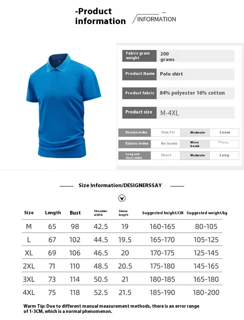 Paris Letter Print Men's Polo Shirt Summer Casual Breathable Comfortable Men Solid Color High Quality Short Sleeve Lapel T-Shirt