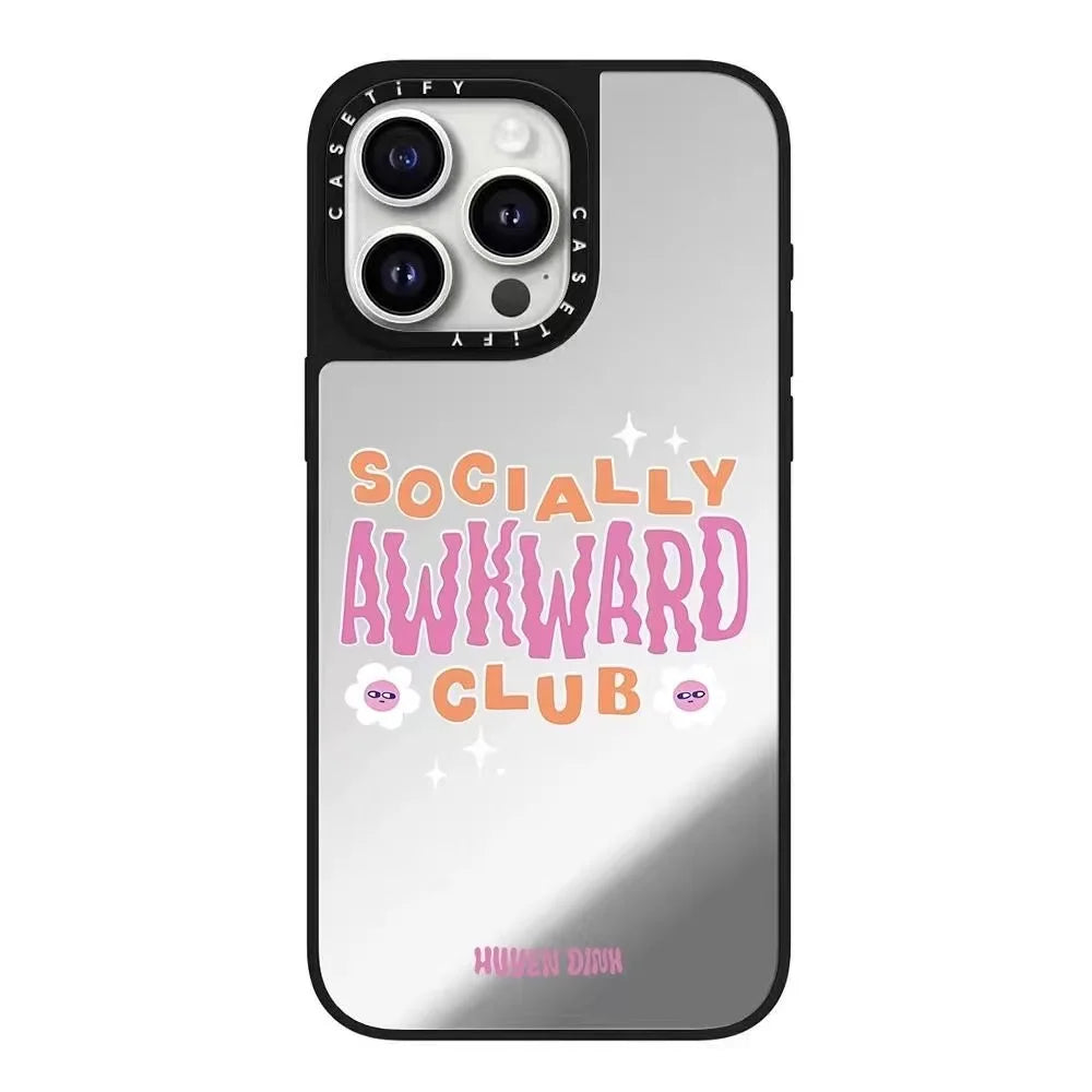 Mirror case for iPhone 13, inspiring good things to happen phone cover protector