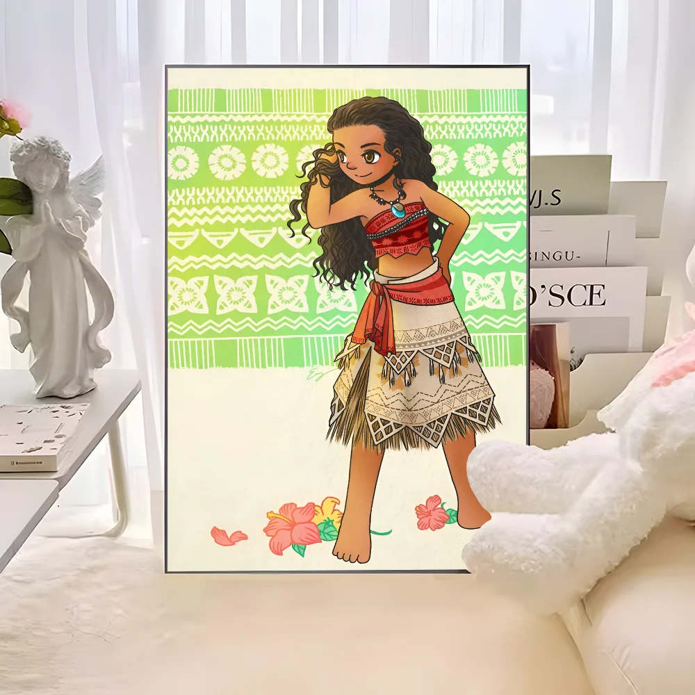 Cartoon Movie M-Moana Anime Posters Sticky Whitepaper Prints Posters Artwork Kawaii Room Decor
