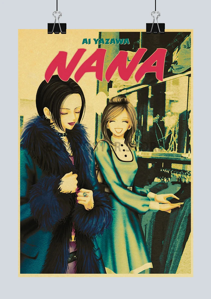 Japan Anime NANA Posters Retro Kraft Paper Sticker Poster 2021 Arrivals Bar Cafe Decor Nostalgia Gift Funny Prints Wall Painting