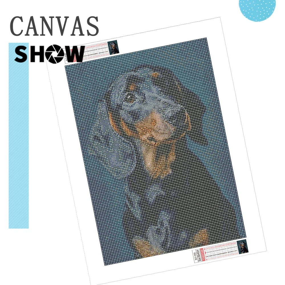 Diamond Painting Kit Dog Animal Gift Picture Of Rhinestones 5d DIY Cross Stitch Round Drill Embroidery 30x40cm Home Decor