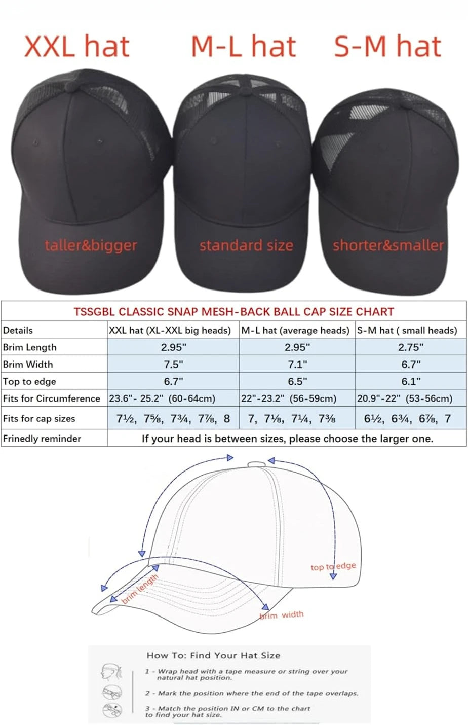Sizes 55-60cm Adjustable Snapback Baseball Trucker Basic Plain Men's and Women's Mesh Work Splicing Baseball Cap Unisex Multiple