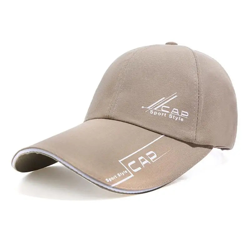 2024 Sports Baseball Cap Summer Long Visor Brim Shade Sun Hats Mens Snapback Hats Peaked Cap Outdoor Baseball Cap Bone Gorras