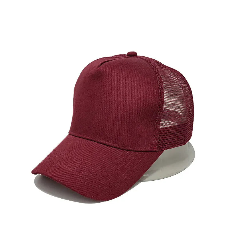 Wholesale Hat Men's Baseball Caps Unisex Casual Decorative Travel Hats Adult Tennis Caps Mesh Hats Custom Embroidery Print Logo