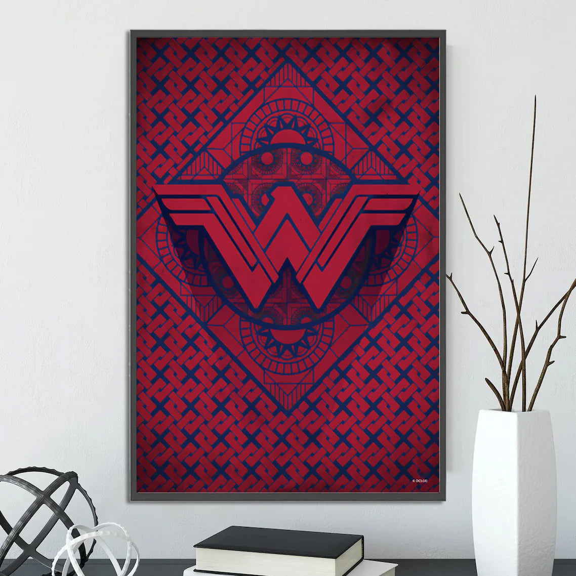 DC Superman Logo Self-adhesive Poster Movie Wallpaper Figures Home Decoration Painting Wall Art Batman Room Decor Kids Gift