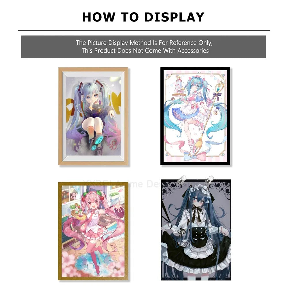 Virtual Idol H-Hatsunes M-MikU Poster Modern Art Mural Indoor Wall Sticker Bedroom Bedside Display Decorative Painting