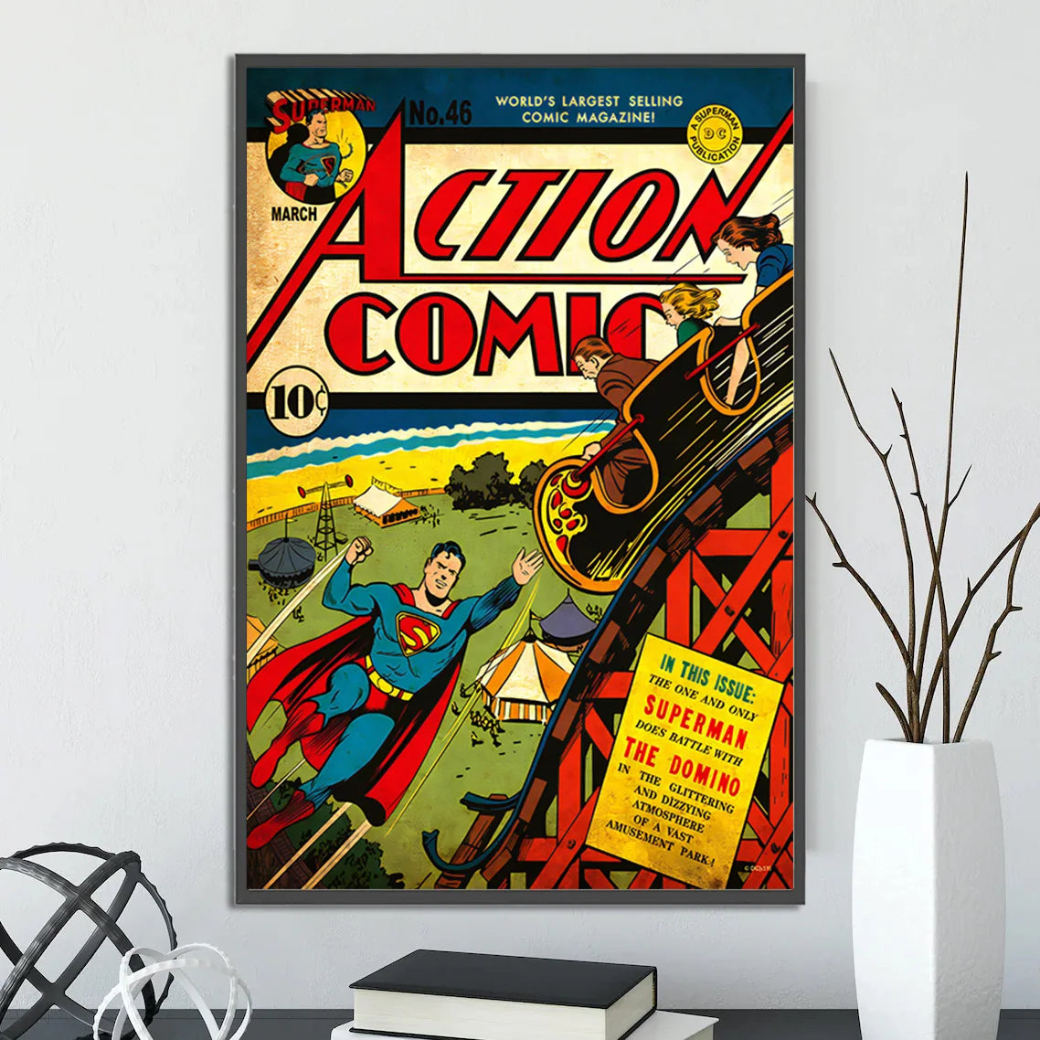 Batman Self-adhesive Poster Movie Wallpaper Figures Home Decoration Painting Wall Art DC Classic Covers Room Decor Kids Gift