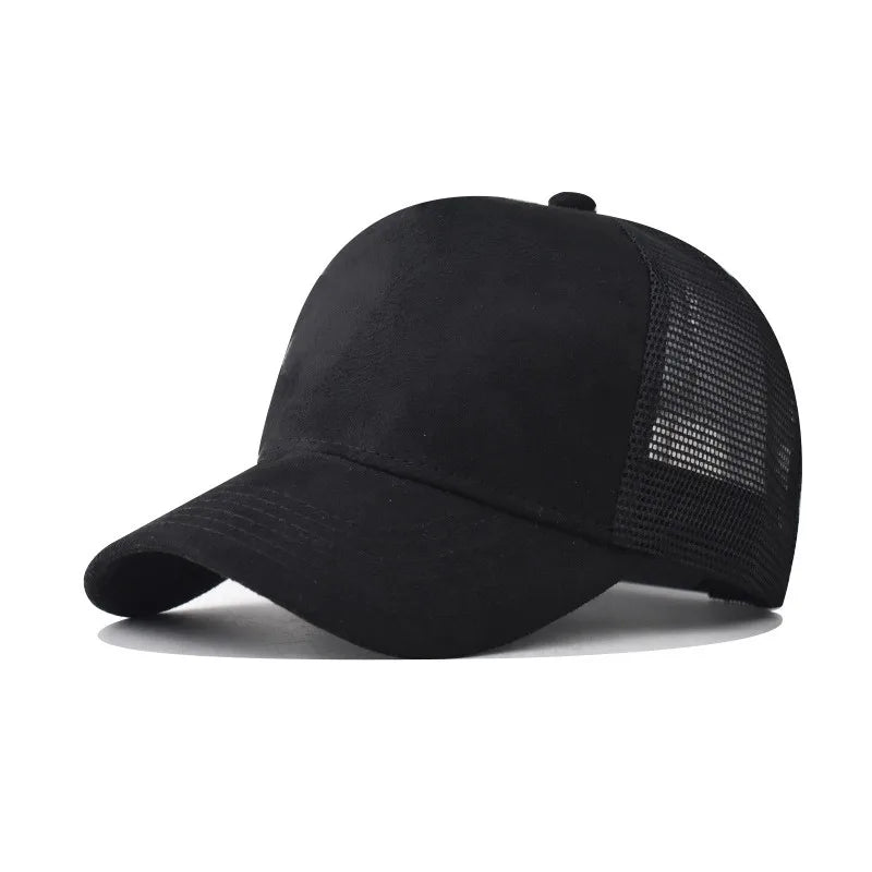 SLECKTON Custom Logo High-quality Suede Mesh Baseball Hat Letter Embroidery Brand Design Outdoor Sport Cap Wholesale Fashion