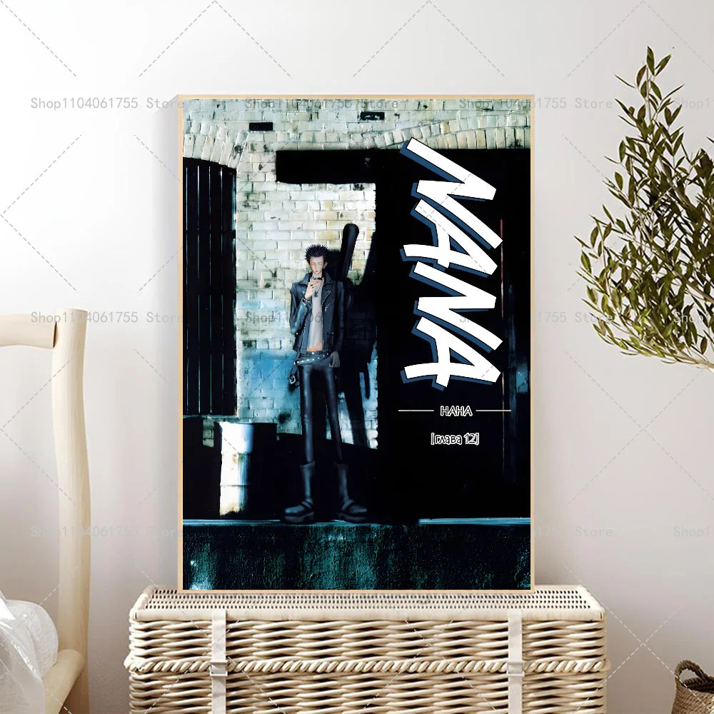 1PC Classic Anime NANA Poster Self-adhesive Art Waterproof Paper Sticker Coffee House Bar Room Wall Decor