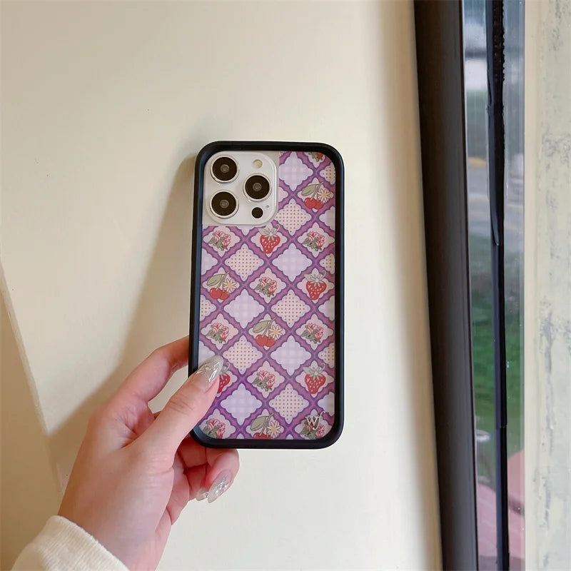 Wildflower 3D Wonderland Rabbit Phone Case for iPhone 16 15 14 13 12 Pro Max Plus 15plus Gemstone WF metal Logo Cover Funda