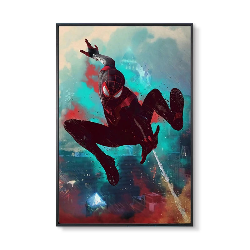 Marvel Super Hero Decorative Painting Anime Spider Man Art Poster Retro American Film Mural Home Childrens Room Wall Decor Print