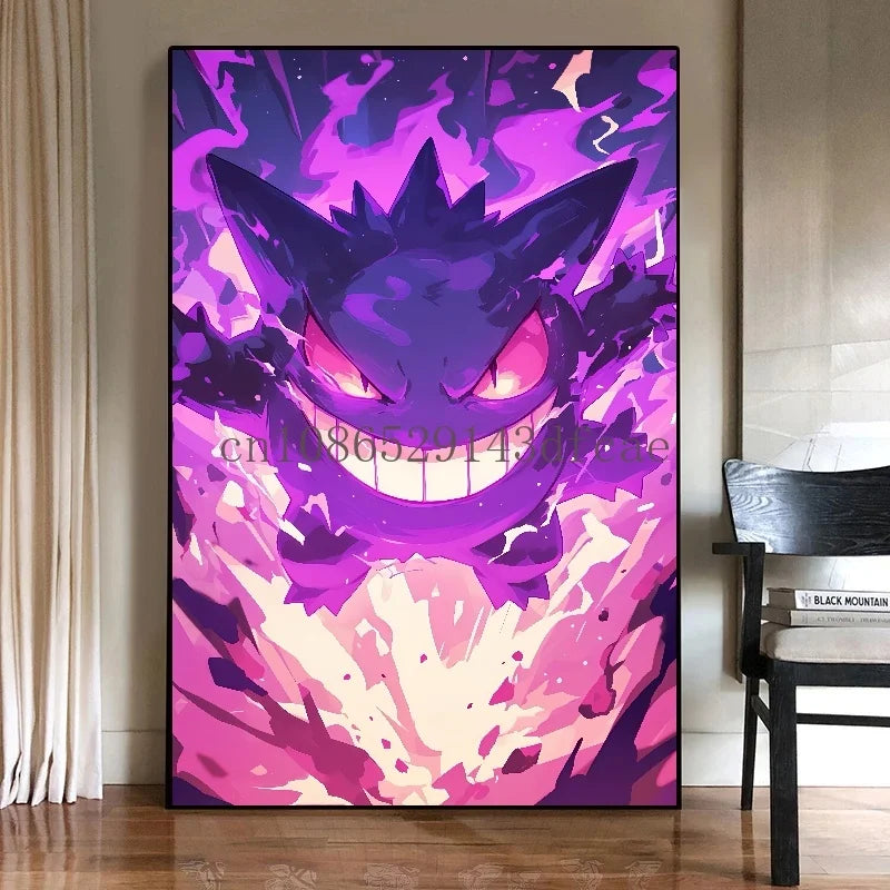 Anime Pokemon Canvas Painting Bulbasaur Charmander Squirtle Poster and Print Watercolor Wall Art Picture Home Decor Kids Gifts