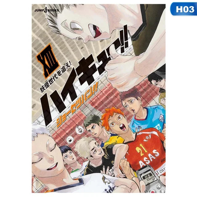 Haikyuu Anime Volleyball Poster Kids Room Canvas Wall Art Decor Cartoon Painting Print