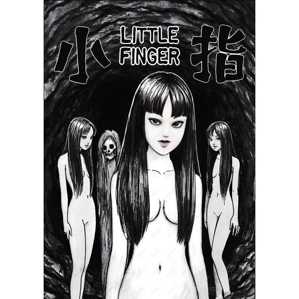 J-Junji Ito T-Tomie Retro Cool Girl Poster Sticky Wall Art Printing Waterproof Home Living Bed Room Bar Aesthetic Decor