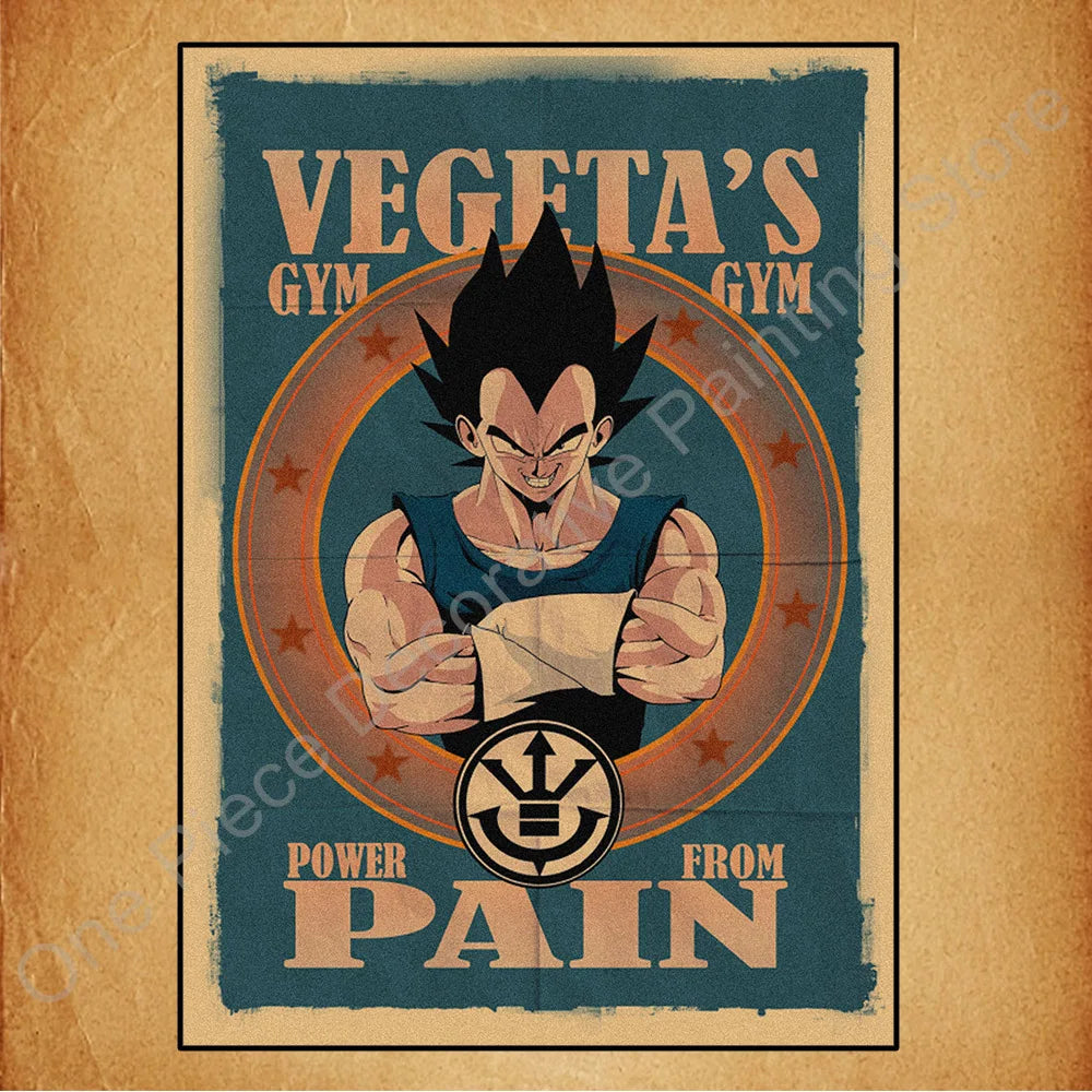 Bandai Classic Anime Retro Dragon Ball HD Poster Goku Gohan Vegeta Piccolo Friza Canvas Painting Print Wall Art Children Gift