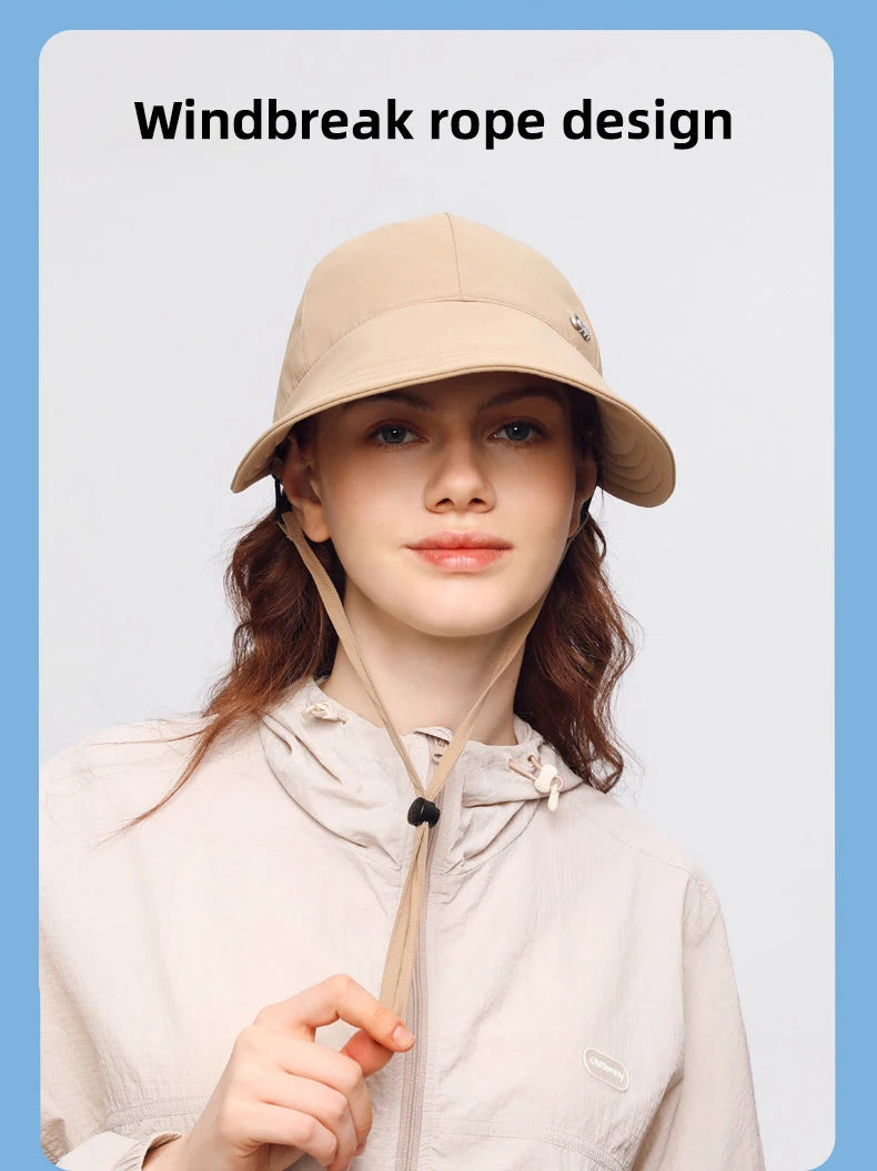 OhSunny Women Baseball Cap 2024 New Fashion Spring Summer Adjustable Sun Visor Anti-UV UPF1000+ Hats with Face Protective Scarf