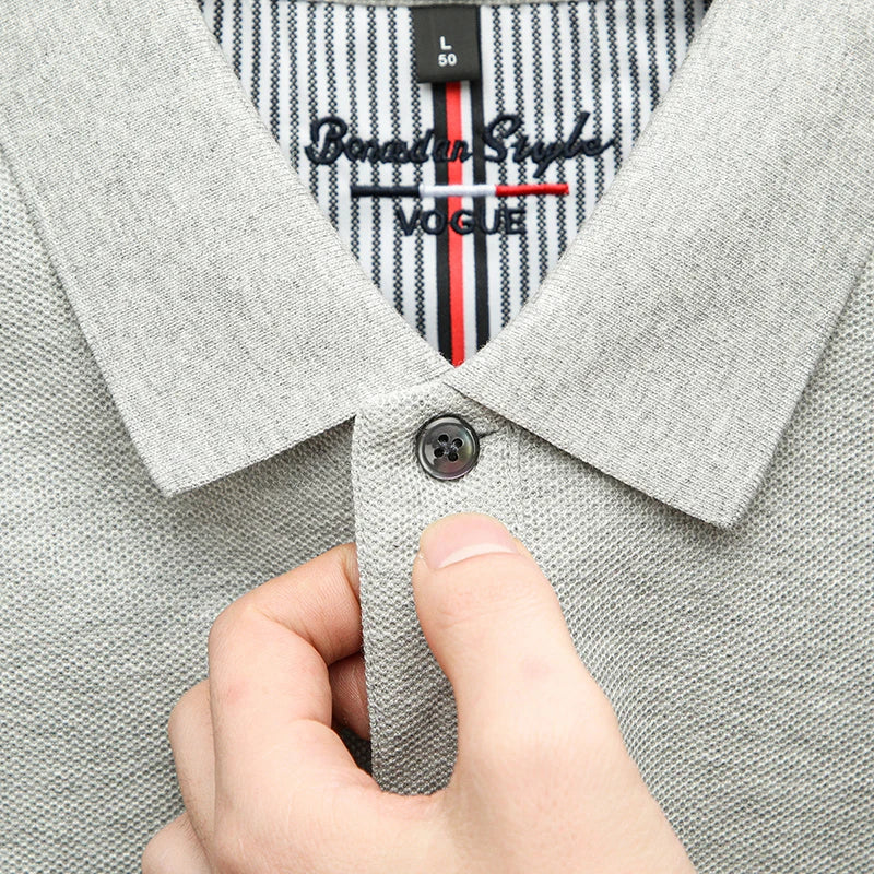%Cotton letter jacquard lapel short sleeved T-shirt men's high-end brand Little Bee embroidery fashion trend summer polo shirt