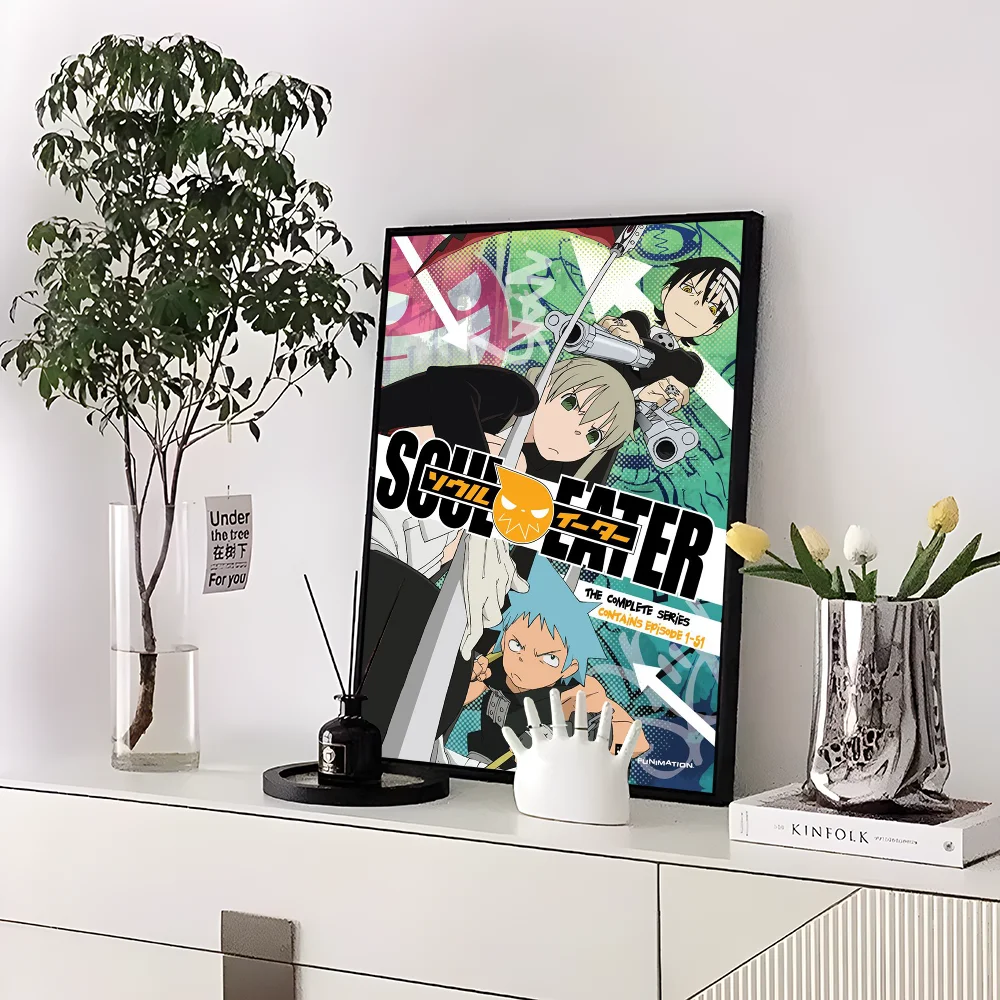 Classic Anime Soul Eater Anime Posters Sticky Whitepaper Sticker DIY Room Bar Cafe Kawaii Room Decor