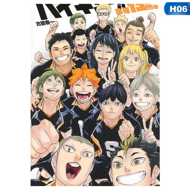 Haikyuu Anime Volleyball Poster Kids Room Canvas Wall Art Decor Cartoon Painting Print