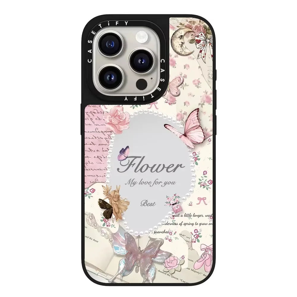 Floral envelope bow suitable for 16 Promax mirror phone case