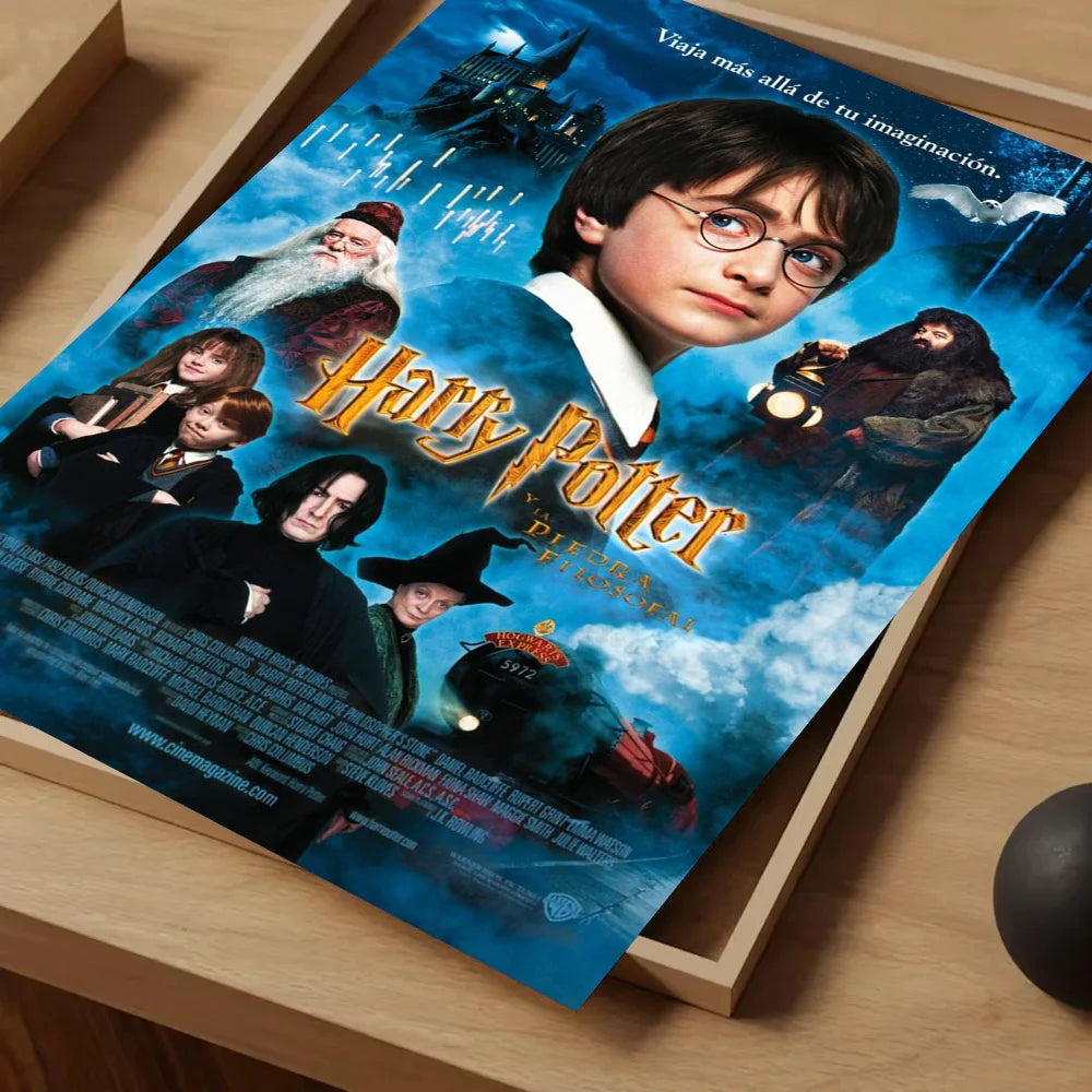 1pc Harry P-Potter Poster Self-adhesive Art Waterproof Paper Sticker Coffee House Bar Room Wall Decor