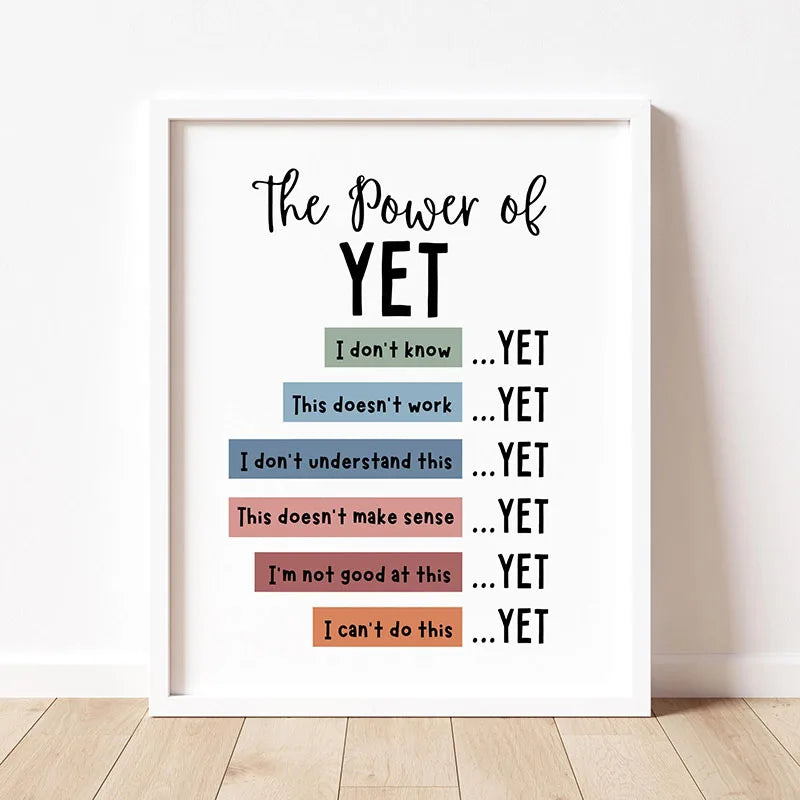 1pc Inspirational Quote Poster Wall Art Motivational Message Unique Gift Idea Poster Minimalistic Home Office Decor