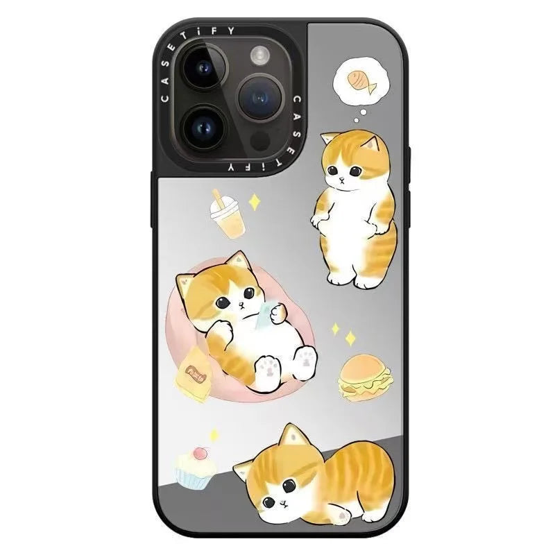 Adorable Orange Cat Pet Design for iPhone 16 pro Max Cartoon Phone Case Collaborative Series Cute Animal Print for Apple Phones