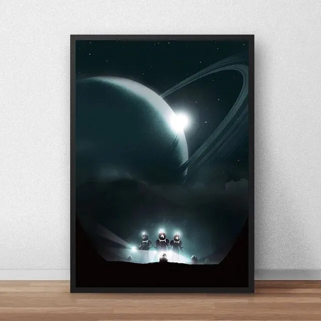 Classic Sci-Fi Alien Movie Poster, Retro Style Canvas Painting, Astronaut Space Print, Ideal Wall Art for Home Room Decoration