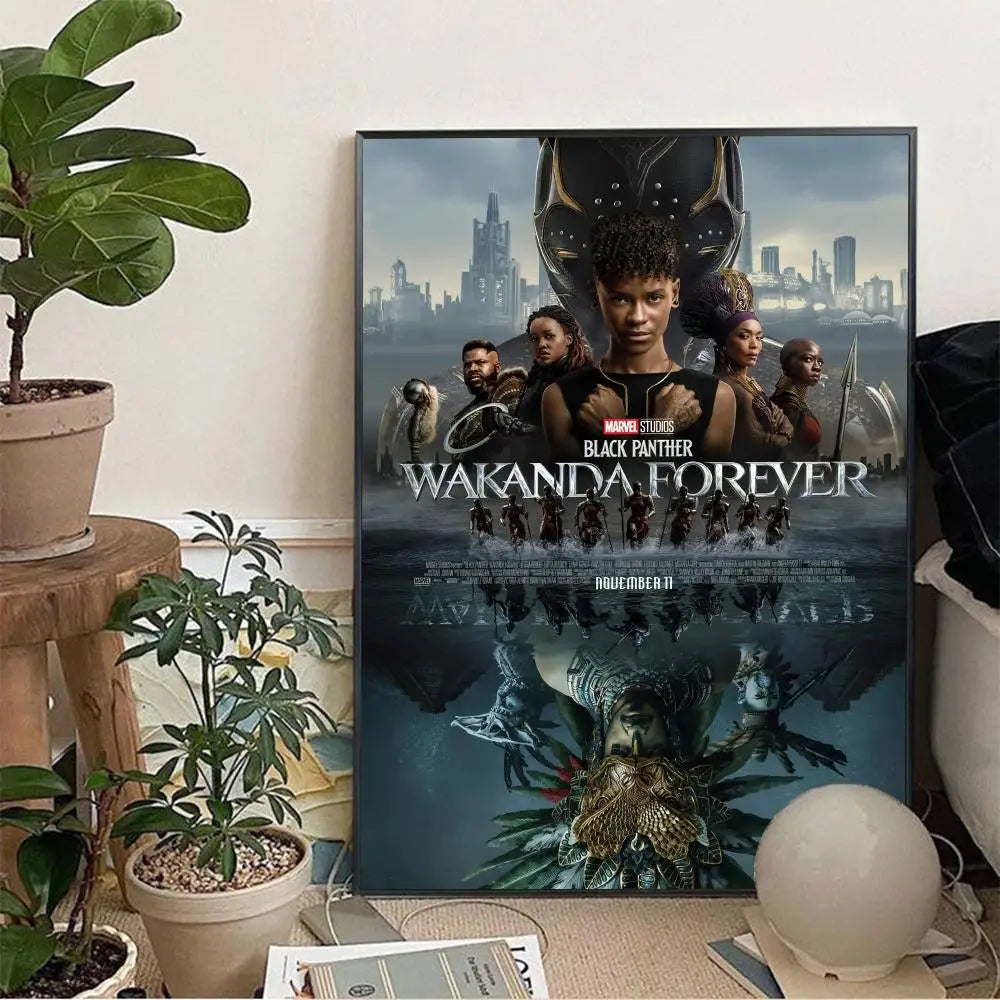 1pc Black Panther Marvel Comics Poster Wall Art Home Decor Room Decor Digital Painting Living Room Restaurant Kitchen Art