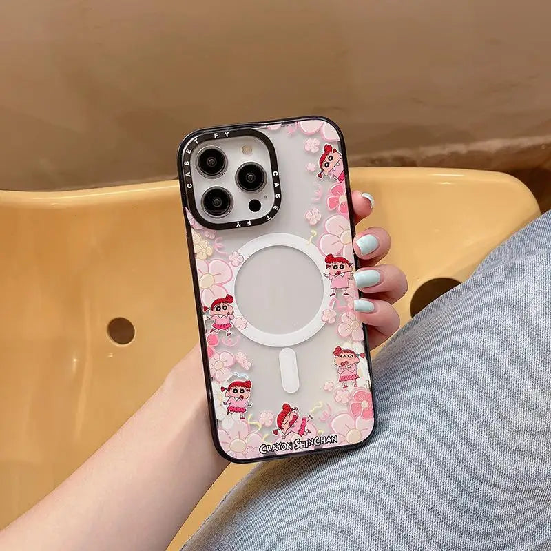Cute Classic Anime Suitable for Apple iPhone 15 ProMax Magnetic Phone Case 13 Trendy Brand Wireless Charging 14pro