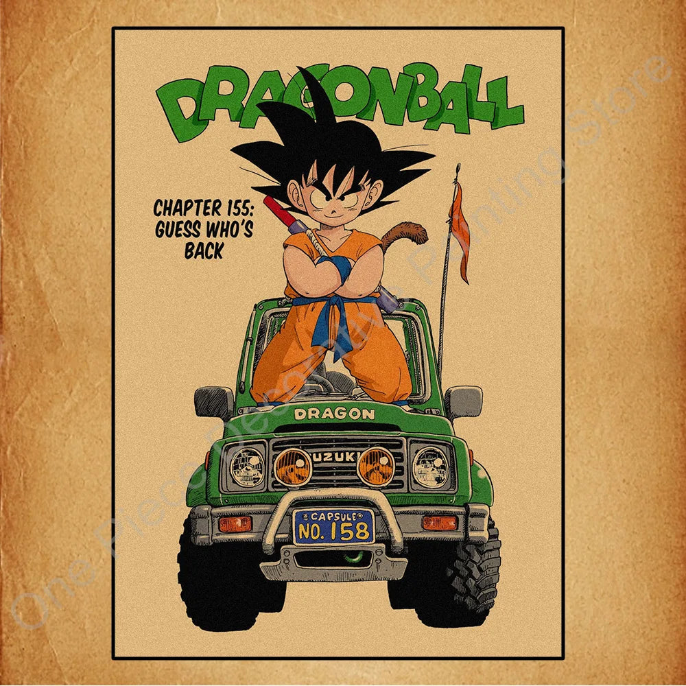 Bandai Classic Anime Retro Dragon Ball HD Poster Goku Gohan Vegeta Piccolo Friza Canvas Painting Print Wall Art Children Gift