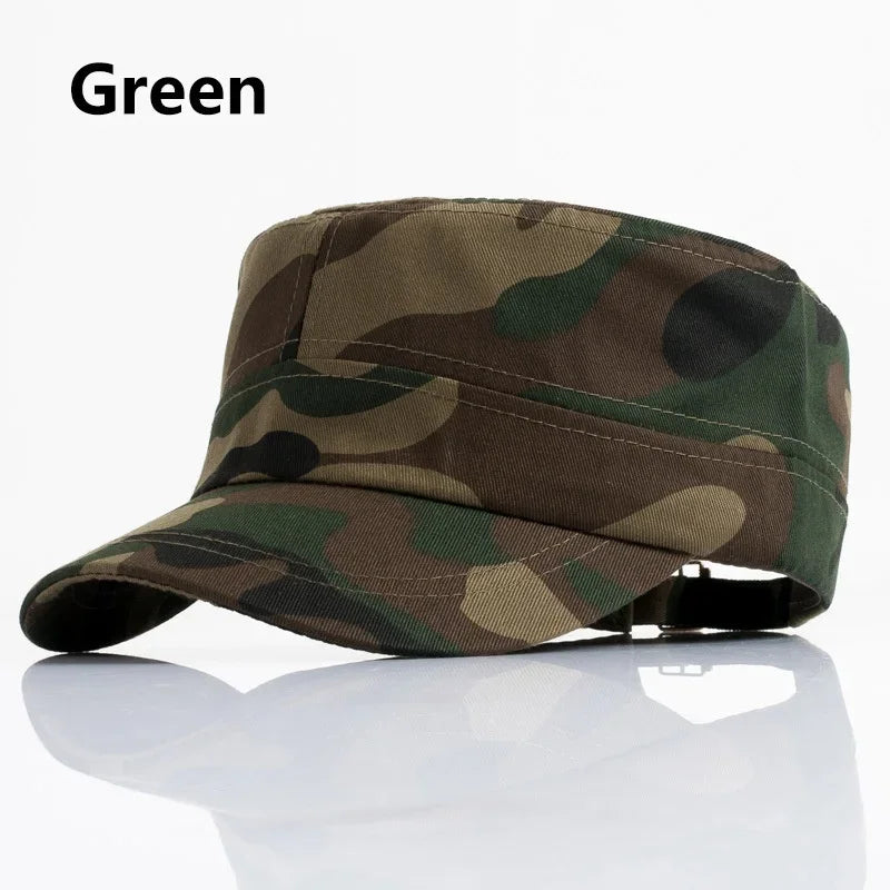 Army Hat Cotton Unisex Flat Roof Trucker Hats Camo Cap Baseball Casquette Camouflage Hats For Men Hunting Camouflage Cap