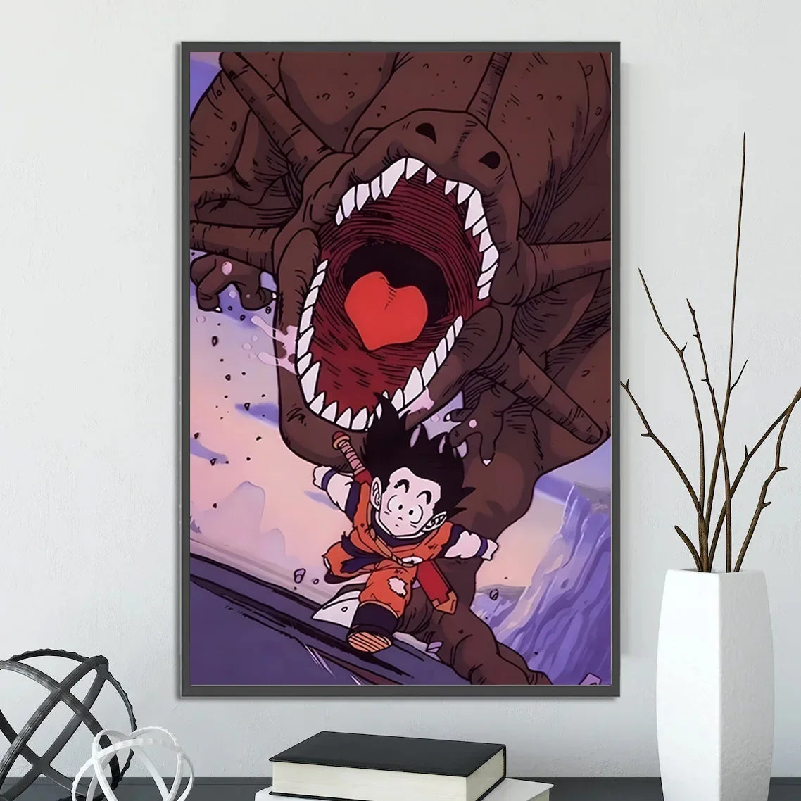 Dragon Ball Self-adhesive Poster Saiyan Goku Anime Wallpapr Figures Home Decoration Painting Pictures Wall Art Birthday Gift
