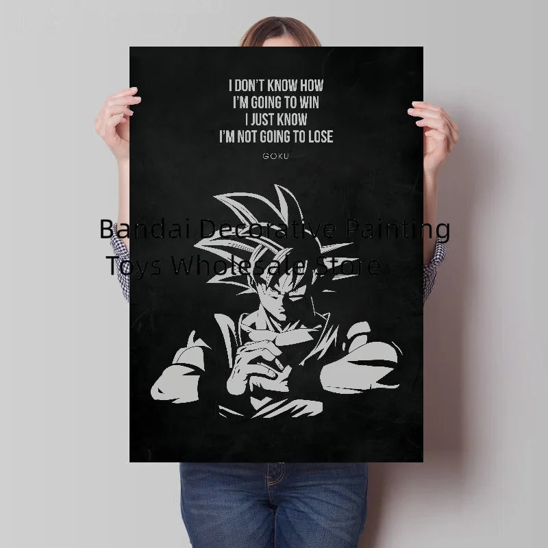 Bandai Classic Anime Goku Vegeta Dragon Ball Mural Cartoon Home Decor Living Room HD Poster Painting Christmas Gift for Children