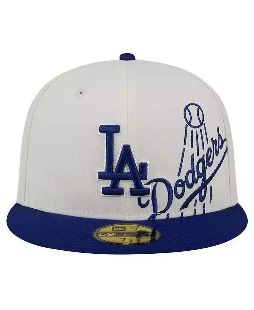 New Era | Men's Cream/Royal Los Angeles Dodgers Lonestar 59FIFTY Fitted Hat