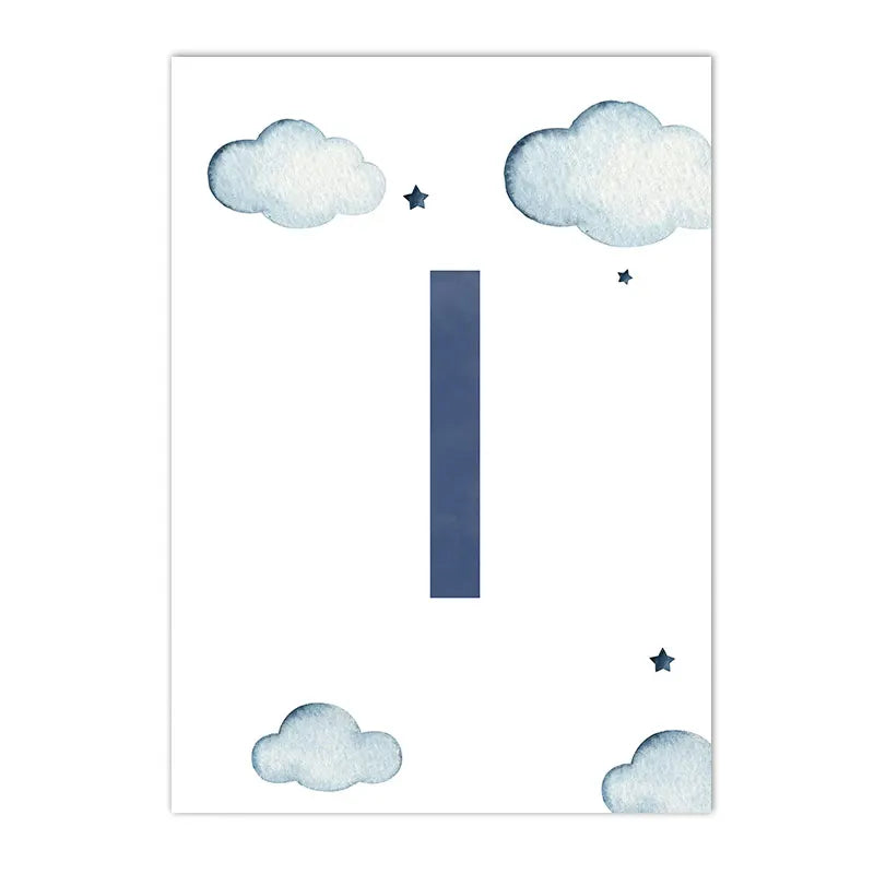Hot Air Balloon Canvas Poster Custom Name Art Painting Blue Helicopter Plane Print Pictures Nursery Wall Posters Kids Room Decor