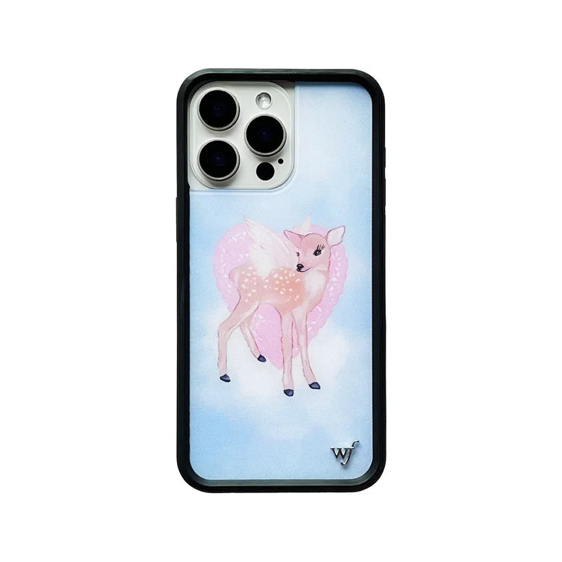 Wildflower 3D WF Metal Logo Anime Phone Case for iPhone 16 15 14 13 12 Pro Max Plus Lovely Dog Deer Camouflage Back Cover Funda