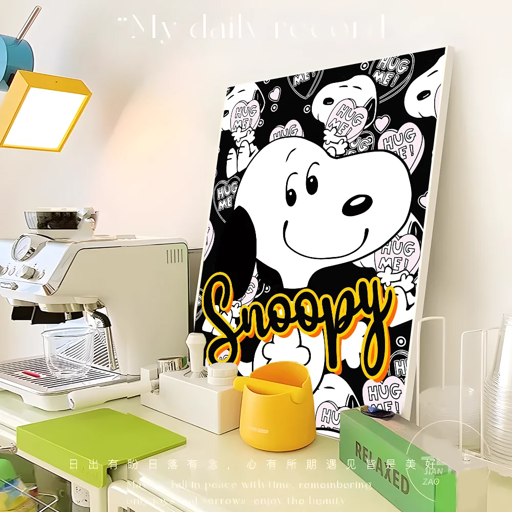 Kawaii Cartoon Comics S-Snoopy Poster Sticky HD Quality Wall Art Retro Posters for Home Kawaii Room Decor
