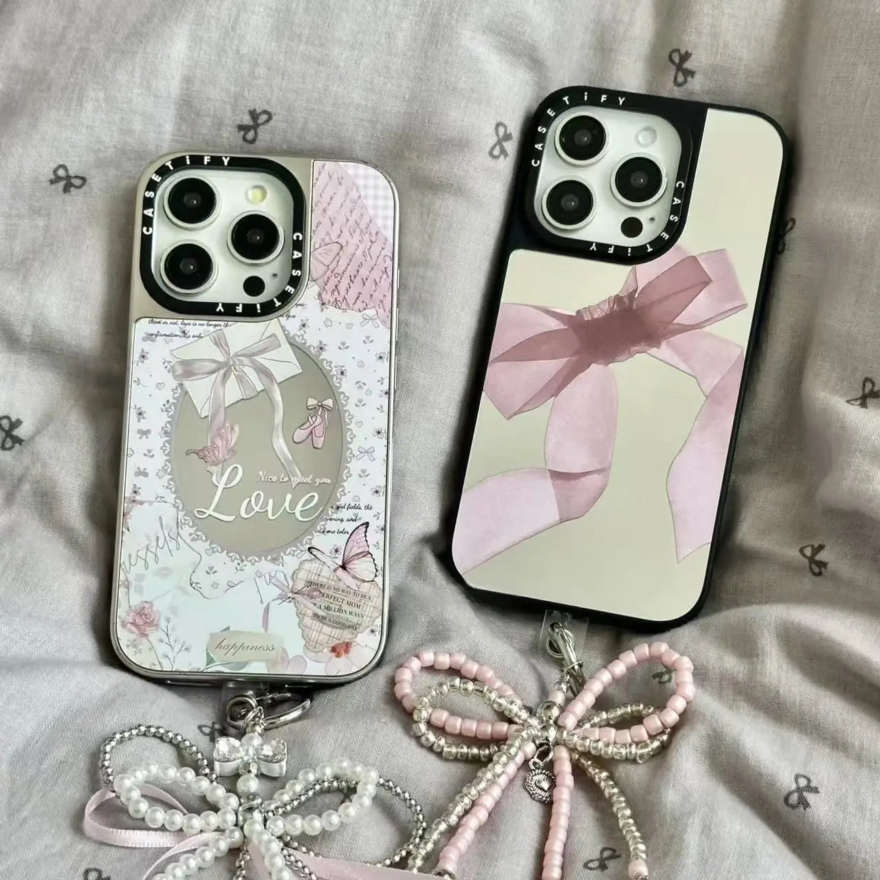 Floral envelope bow suitable for 16 Promax mirror phone case
