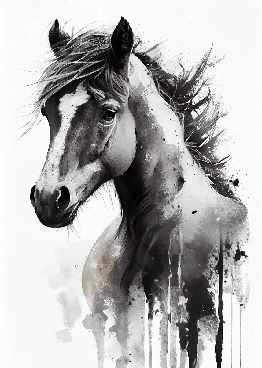 Classic Animal Running Horse Sunset Landscape Art Poster Canvas Painting Wall Prints Picture for Living Room Home Decor