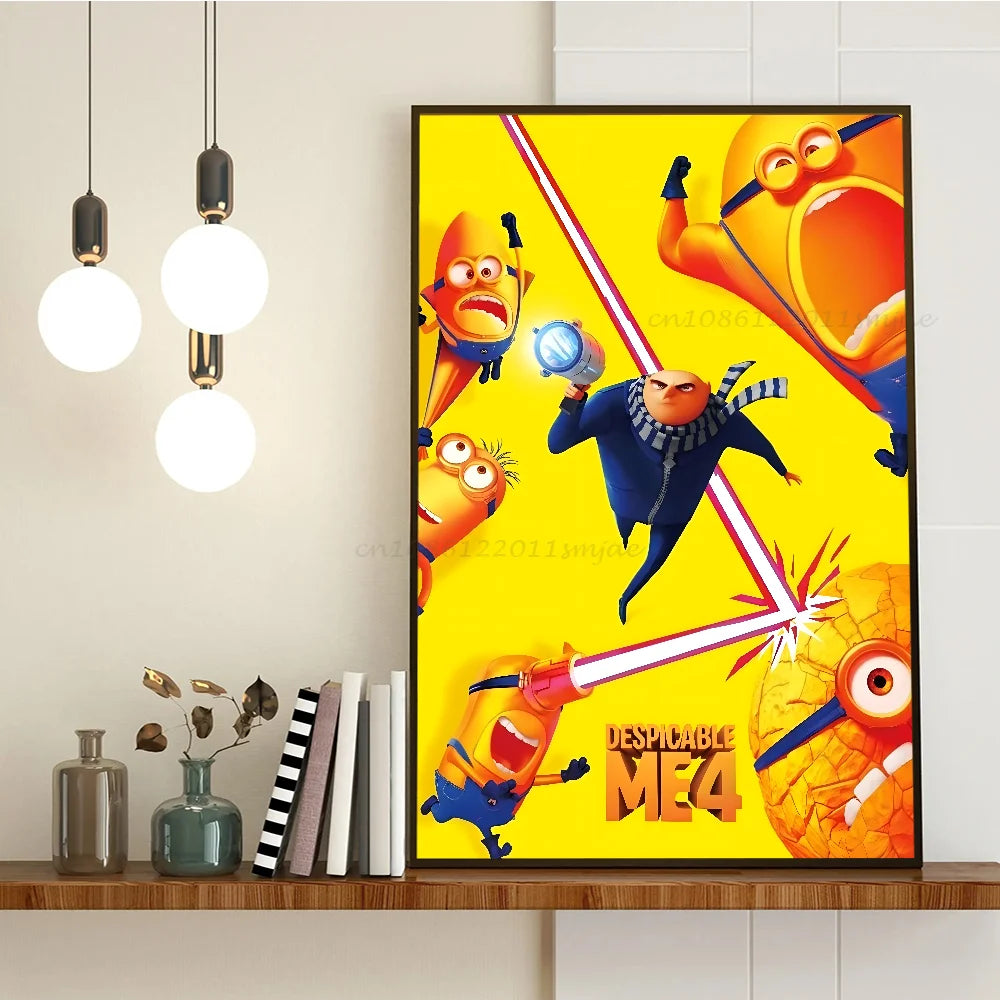 Movie D-Despicable Me 4 Poster Stickers Art Wall Murals Decor Game Room Decor Gifts Kawaii HD Painting