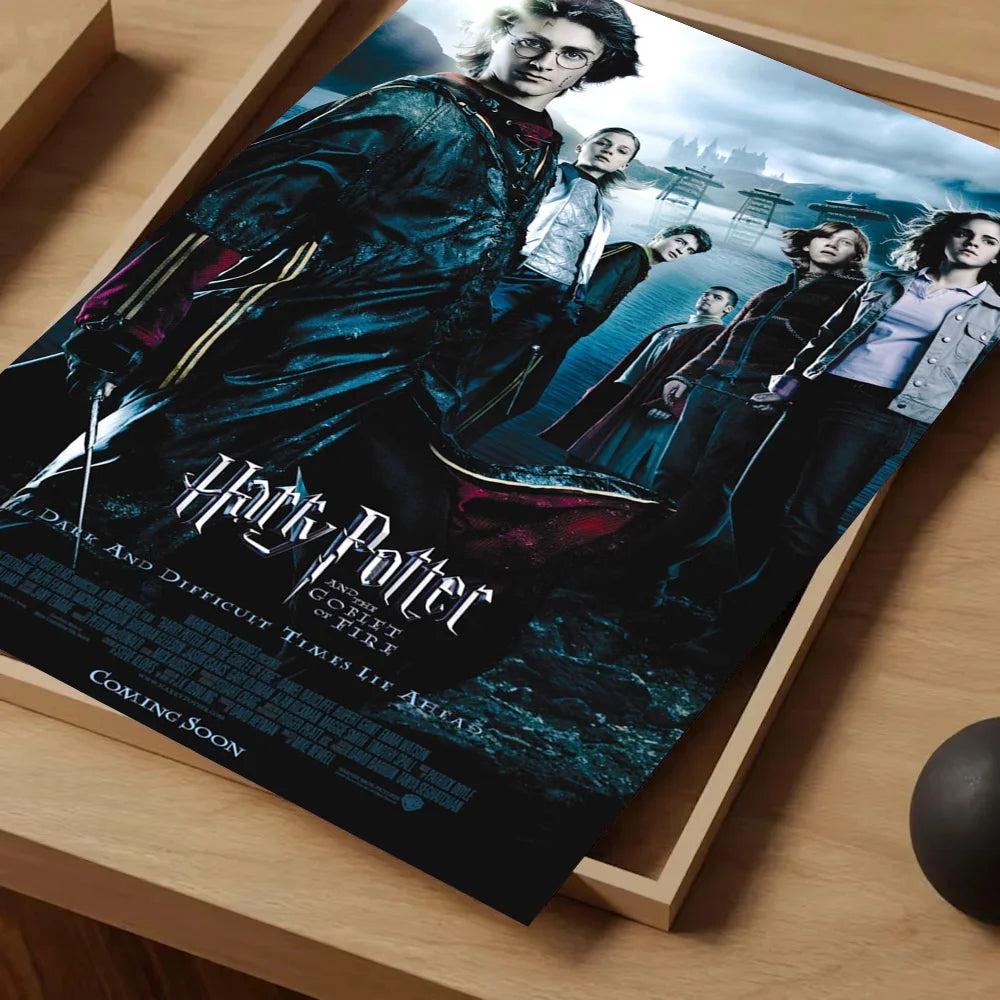 1pc Harry P-Potter Poster Self-adhesive Art Waterproof Paper Sticker Coffee House Bar Room Wall Decor