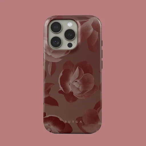 Pink Flowers BURGA Phone Case for iPhone 16 15 14 13 12 11 X XS XR XSMAX 7 8 Pro Max Plus Luxury Double-layer Back Cover