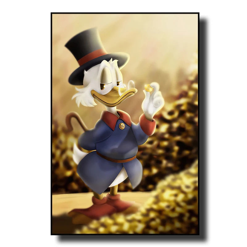 Disney Classic Character Canvas Decorative Painting Donald Duck Cartoon Movie Star Art Poster Modern Home Wall Decoration Mural