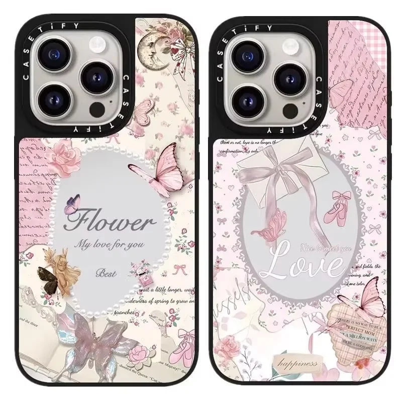 Floral envelope bow suitable for 16 Promax mirror phone case