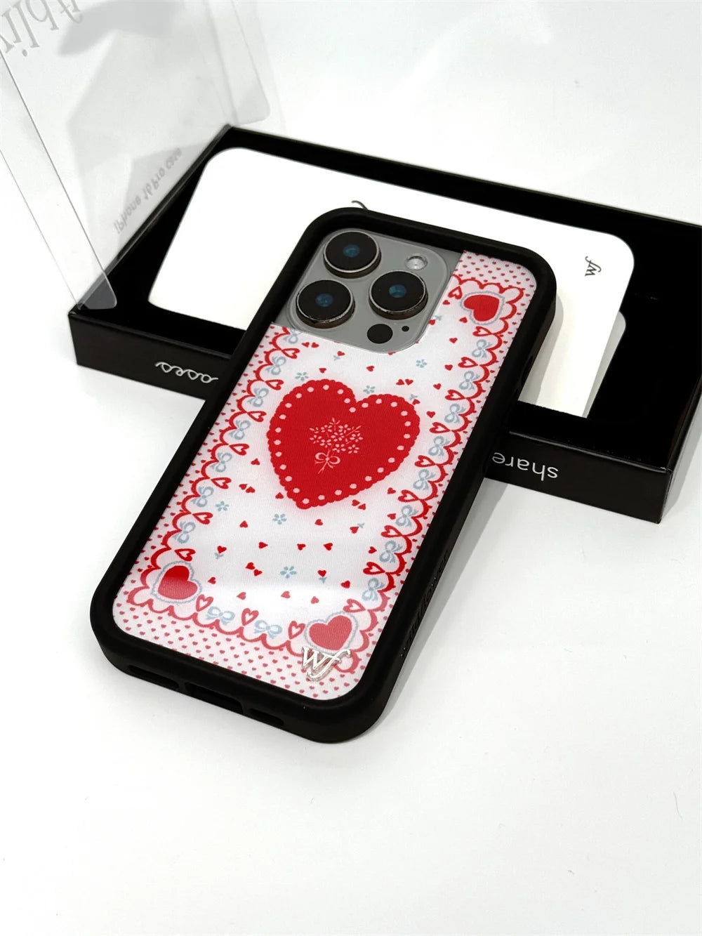 Wildflower strawberry Phone Case for iPhone 12 13 Pro 14 Pro 15 plus 16 promax Cover WF Leopard Print Cherry Cute Cartoon Cover