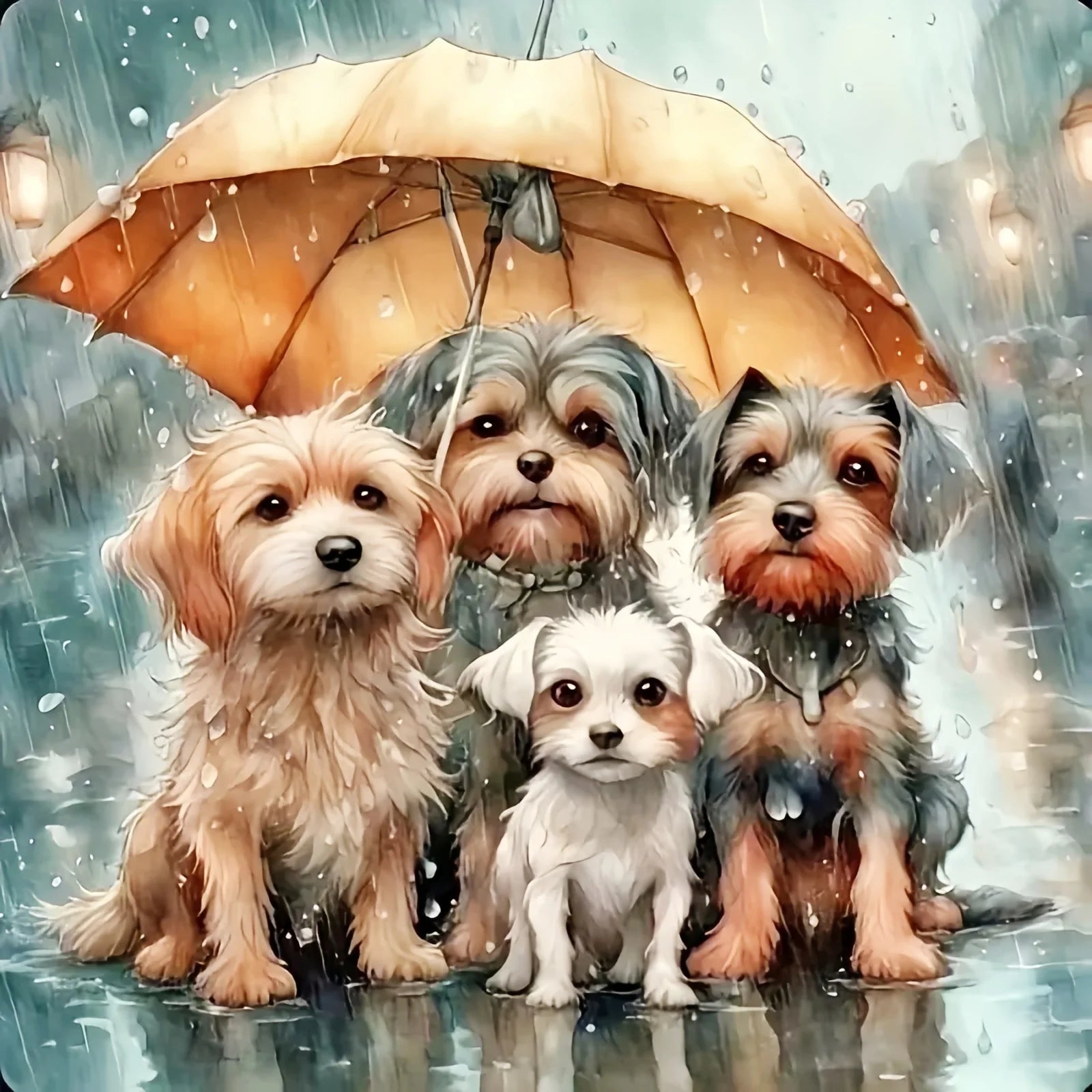 HUACAN Diamond Mosaic Dog Full Square Round Painting Animal Embroidery Bird Cat New Arrival Creative Hobbies House Decor